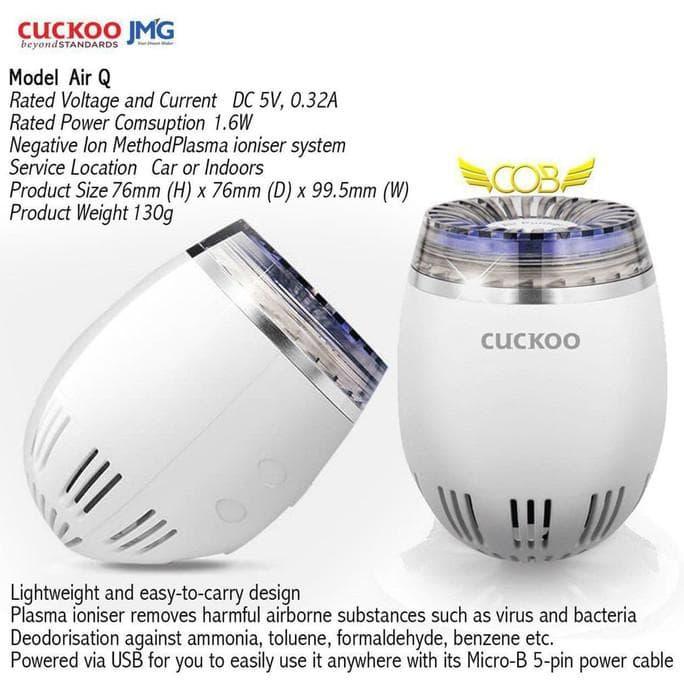 Qoo10 Cuckoo Air Q Portable Air Purifier Ac 03v10w Air Cleaner Small A Small Appliances