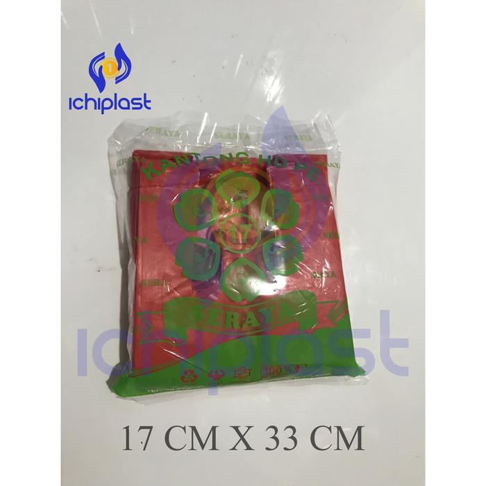 Gambar Kantong Plastik SERAYA Merah UK 17 24 28 - 17 X 33 dari IchiPlast undefined Tokopedia