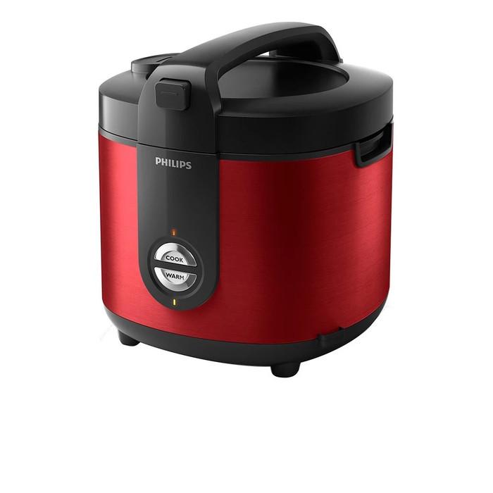PHILIPS HD3132 Rice Cooker Stainless PRO CERAMIC Merah Merah