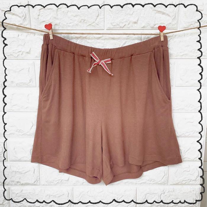 Gambar Celana Tidur Pendek Wanita Katun Santai Rumah Piyama Baju Tidur PROMO! - Mocca dari hania bnk undefined Tokopedia