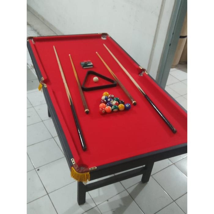 Gambar Meja Billiard Pool Table Lipat 6 Feet - Merah dari Mejabilliard com undefined Tokopedia