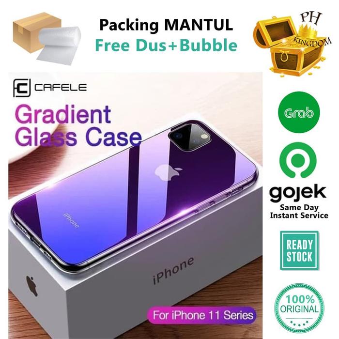 Promo CAFELE iPhone 11 PRO PRO MAX Gradient Glass Luxury