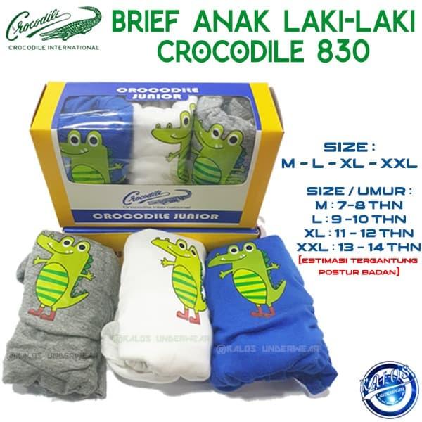Gambar Celana Dalam Anak Laki-Laki Crocodile CR 830 Isi 3 - XL dari Kalos Underwear undefined Tokopedia