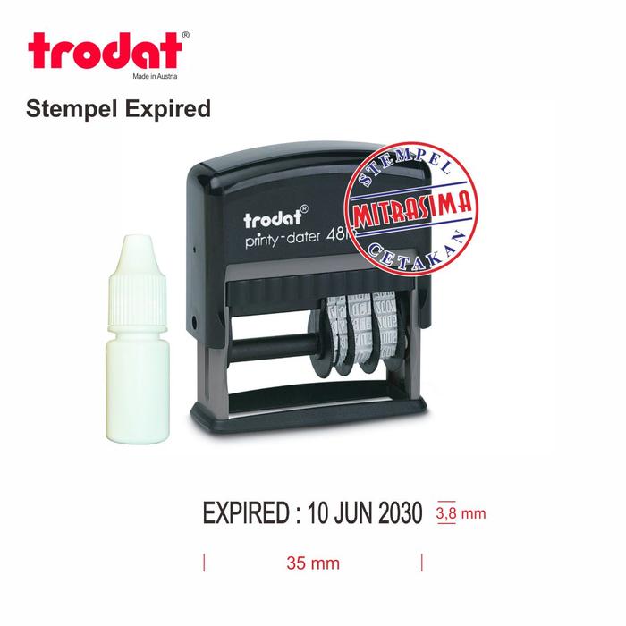 Gambar Stempel Expired / stempel Kadaluarsa dengan tinta khusus plastik - EXPIRED dari Mitrasima Stamp undefined Tokopedia