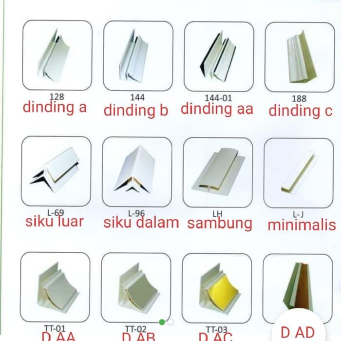 Gambar Lis Plafon PVC - Siku Dalam dari Kangbang factory undefined Tokopedia