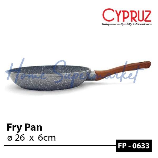Gambar Panci Frying pan Kuali Wok fry pan Marble Anti Lengket Induksi & Gas - FP0633 26 Cm, Tanpa Tutup dari Homesupermart_NEW undefined Tokopedia