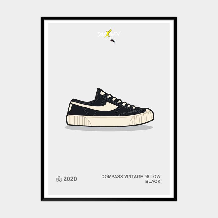 Gambar Poster - Sepatu Compass Vintage 98 Low - Black dari Solexchain undefined Tokopedia
