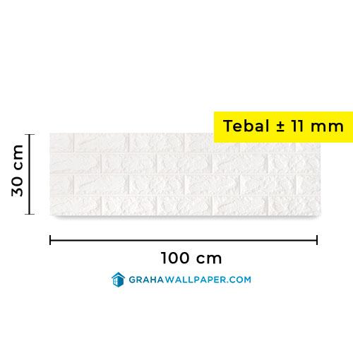 Gambar Wallpaper Foam Bata Putih 3D Sticker Korea 30x100cm Tebal 11mm - Bata Putih 11mm dari Graha Wallpaper undefined Tokopedia