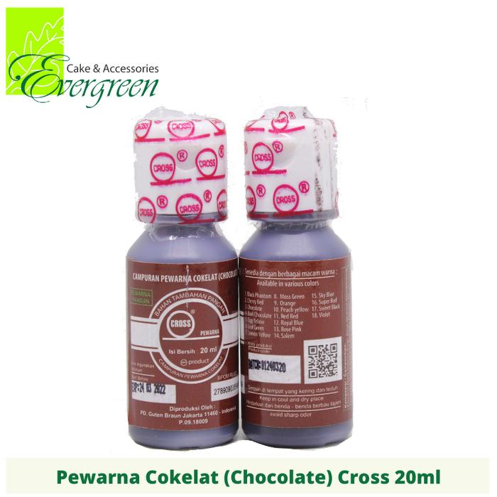 Gambar Pewarna Makanan Cross Coklat (Chocolate) 20ml dari Toko Bahan Kue Evergreen undefined Tokopedia