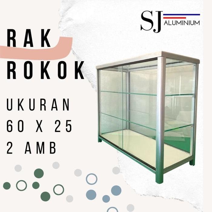 Jual Etalase Kaca Rokok Makanan Warung Ukuran 60 Cm X 25 Cm 2 Ambalan Kota Tangerang Sj Aluminium Tokopedia