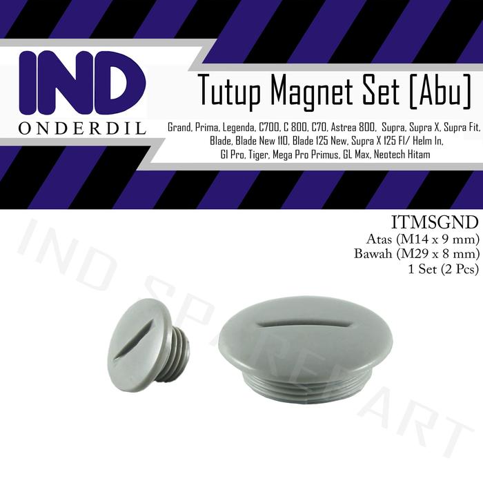 Gambar Baut Tutup Blok Magnet Besar-Kecil Abu-Silver Set Supra Fit New-Old dari IND Onderdil undefined Tokopedia