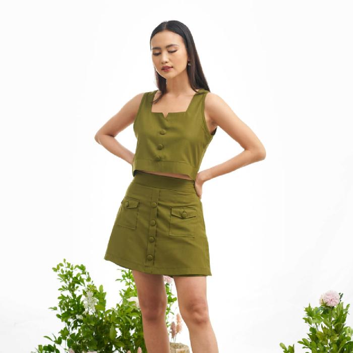 Gambar Lucy Top - Olive, S dari ArteeBrand undefined Tokopedia