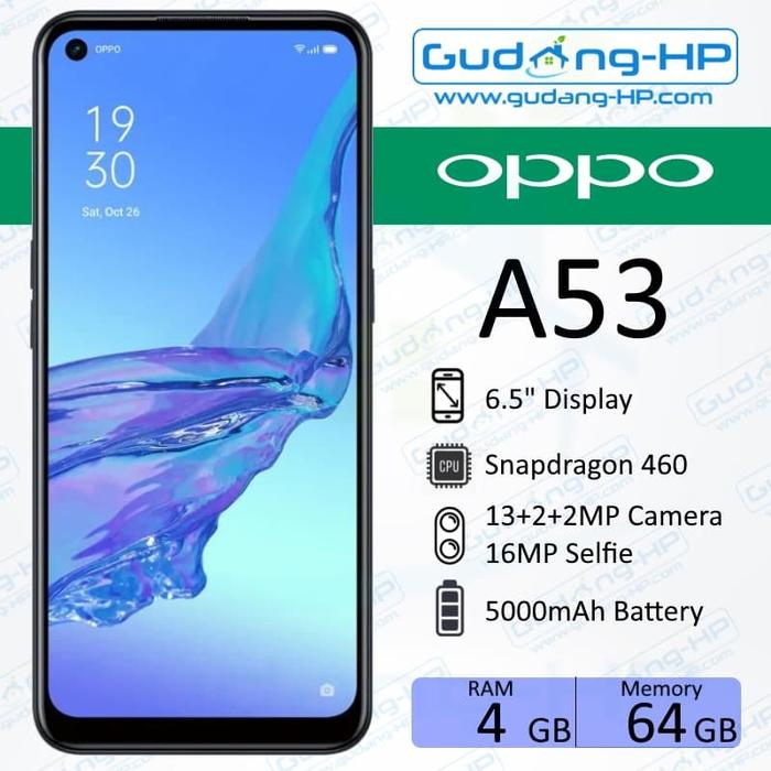 Gambar Oppo A53 4/64 GB Garansi Resmi - Biru dari Gudang-HP undefined Tokopedia