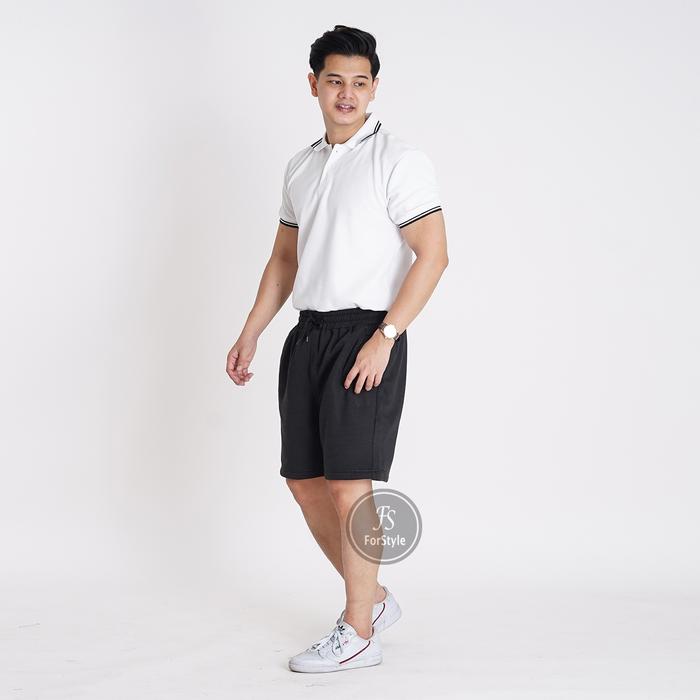 Gambar Celana Pendek Premium Pria Polos Santai Abu Misty - Hitam, 1 FIt S M dari ForStylezone undefined Tokopedia