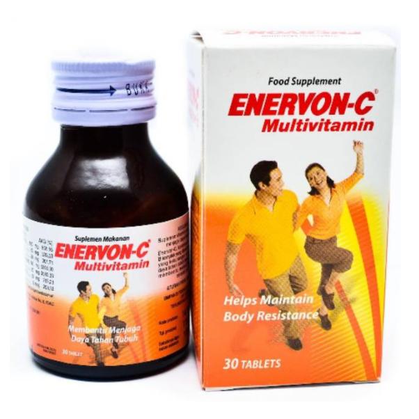 Gambar VITAMIN C MULTIVITAMIN ENERVON C Botol isi 30 tablet dari Cinta-boneka undefined Tokopedia