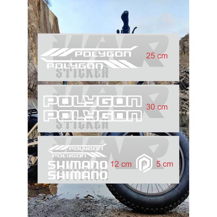 Gambar Sticker Sepeda Polygon custom modifikasi - putih aja dari WNR STICKER undefined Tokopedia