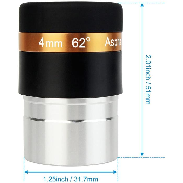Gambar 1.25" 62 Degrees 4mm/ 10mm/ 23mm Eyepiece Lens Aspheric Wide Angle - 4 dari JavaIndoTech Official Kota Bekasi Tokopedia