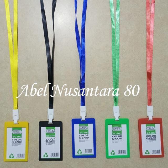 Gambar Tempat ID Card + Tali Satu Set - Warna - Hitam dari Abel Nusantara 80 undefined Tokopedia