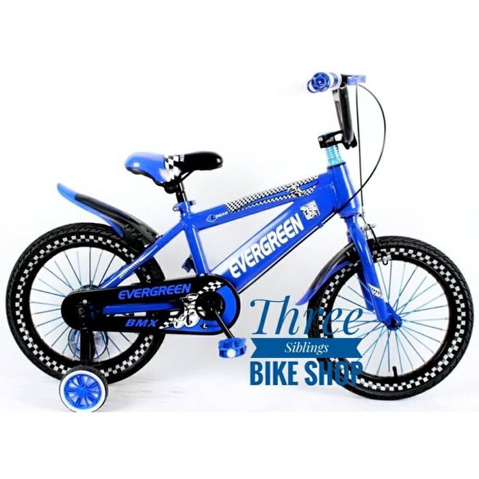 Gambar SEPEDA ANAK BMX EVERGREEN LOGAN 16 inch WARNA BIRU dari Three Siblings Bike Shop undefined Tokopedia