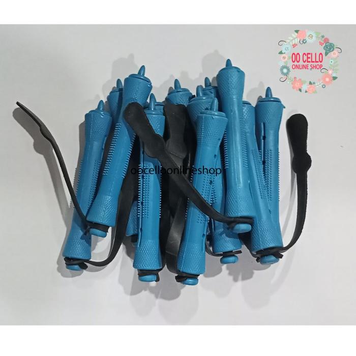 Gambar Rotto Roll Keriting Rambut Karet Hitam Isi 12pcs - Biru dari OOCELLOCOSMETICSBARBER undefined Tokopedia