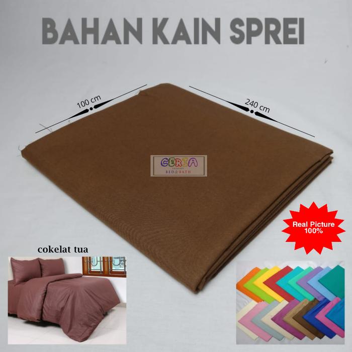 Jual Bahan Kain Sprei Dan Bedcover Katun Panca Polos Coklat Tua Kota Tangerang Selatan Gudang Grosir 21 Tokopedia
