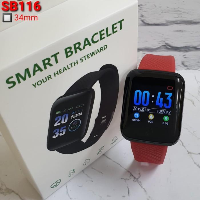 Smartwatch Jam Tangan Pintar SB116 Model Kotak Support Android and iOS  Navy di Digitec Official Watch Tokopedia