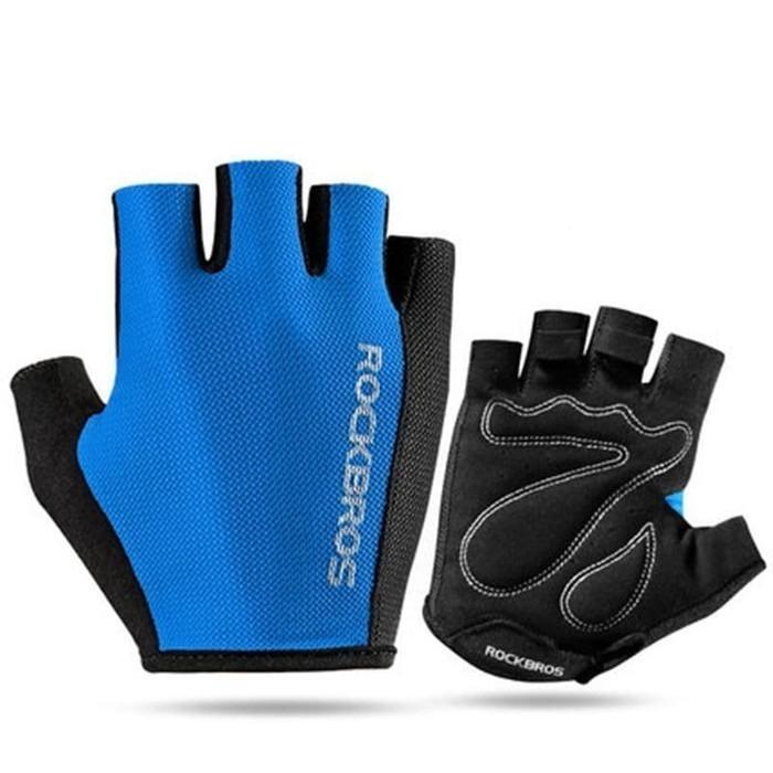 Gambar BIKE GLOVE HALF FINGER ROCKBROS S099 - SARUNG TANGAN SEPEDA ORIGINAL - Biru, L dari Rockbrosindo undefined Tokopedia