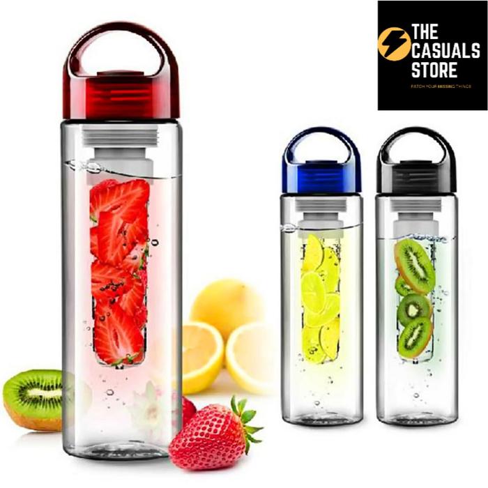 Gambar infused water bottle botol minum infuser BPA free 700ml - Hitam dari The Casuals undefined Tokopedia