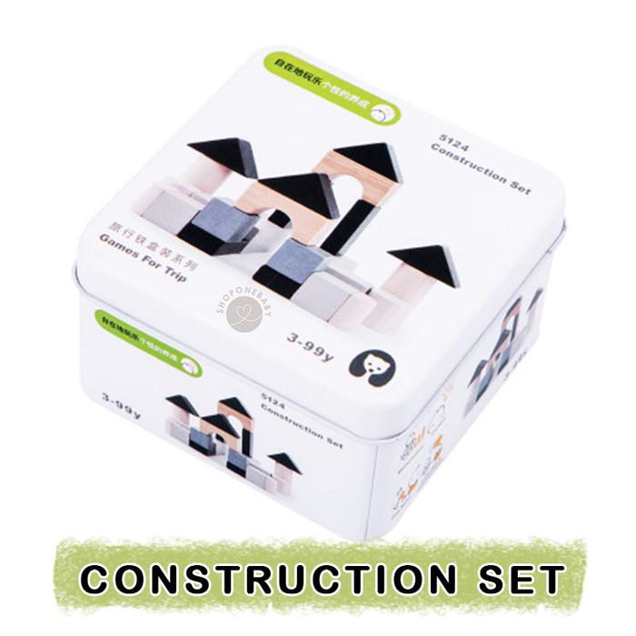 Gambar JKT Puzzle Tin Box Educational Travel Toys Mainan Edukatif Montessori - ConstructionSet dari shoponebaby undefined Tokopedia