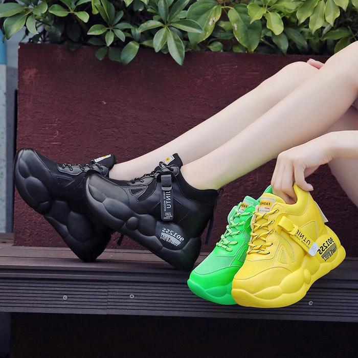 Jual SEPATU SNEAKERS WANITA JINTU FULLCOLOUR !!! WARNA Hitam