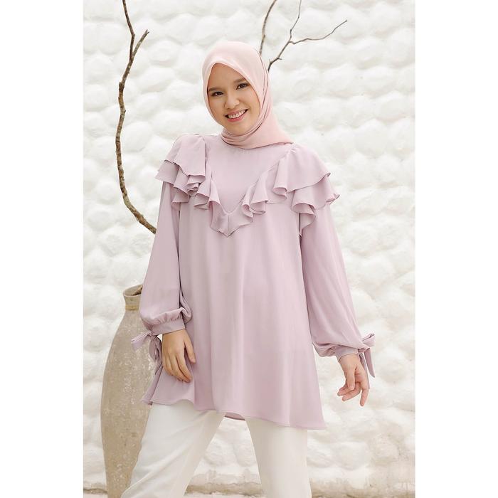 Gambar Jamia Lilac Top - S dari HijabChic undefined Tokopedia