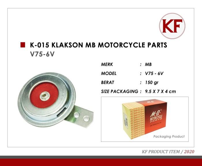 Gambar K-015 KLAKSON MB MOTORCYCLE PARTS V75-6V dari KF product undefined Tokopedia
