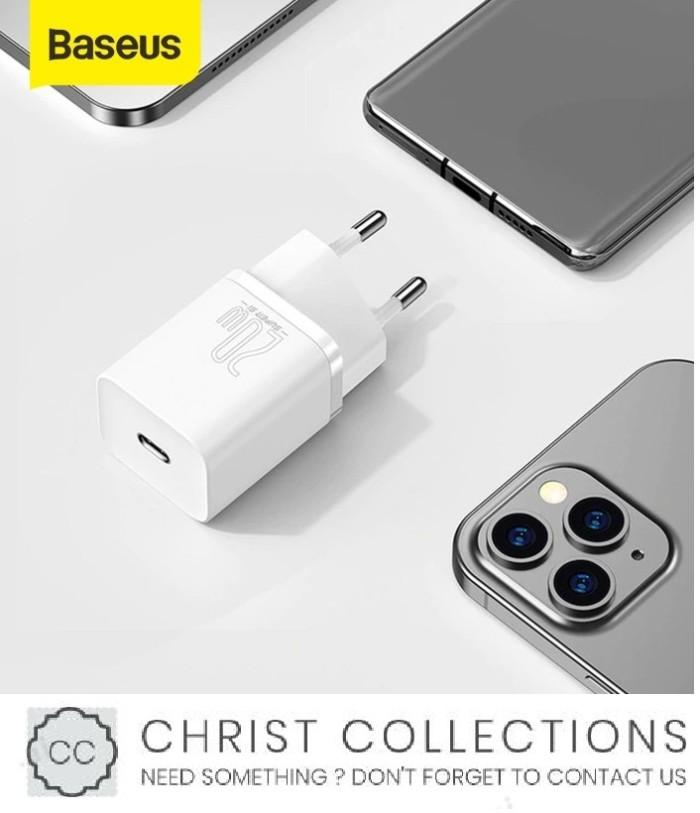 Gambar BASEUS KEPALA CHARGER IPHONE 12 FAST CHARGING 20W PORT TYPE C PD QC - putih dari ChristCollections undefined Tokopedia