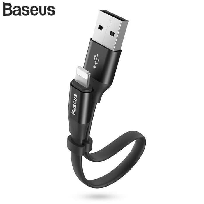 Gambar Baseus Kabel Charger 2A 25cm / 0,25m for Iphone 5, 6, 7, 8, X, XR, XS - hitam dari ChristCollections7 undefined Tokopedia