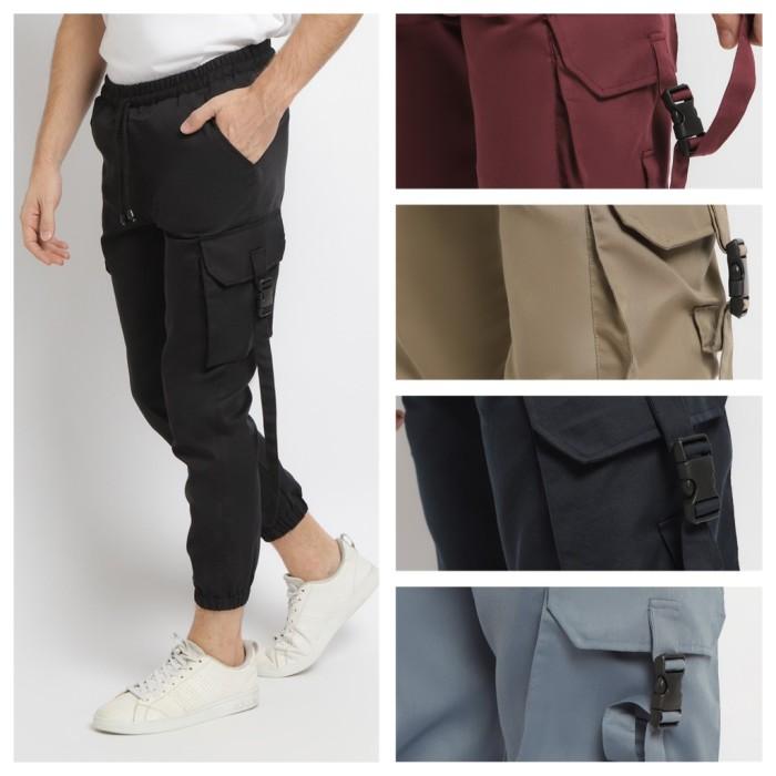 Gambar KAYSER ARTHA Celana Hypebeast Celana pria Celana Cargo Jogger Pant - biru, xl dari kayser official undefined Tokopedia