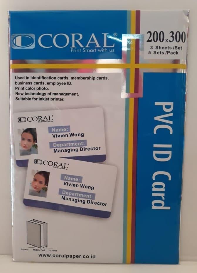Gambar Coral Kertas PVC ID CARD Instan A4 Pack isi 5 Set dari tokojadi official undefined Tokopedia