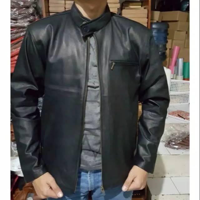 Gambar Jaket kulit pria asli Garut SUPER JOSS slim fit JK-86 Asoy dari ujjaket_kulit undefined Tokopedia