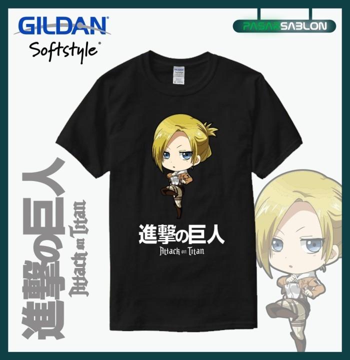 Gambar Kaos Baju Anime Attack On Titan Annie Leonhart - L dari Pasar Sablon undefined Tokopedia