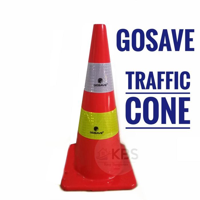 Gambar Gosave Traffic Cone Rubber 70 cm - Kerucut Lalu lintas Orange dari KBStoolsmakassar undefined Tokopedia