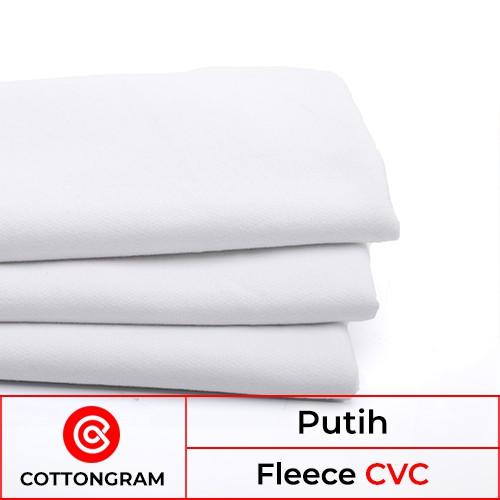Gambar Kain Fleece Bahan Jaket Sweater Hoodie CVC Premium Muda Setengah Kg - Putih, 500g Kain Saja dari Cottongram undefined Tokopedia