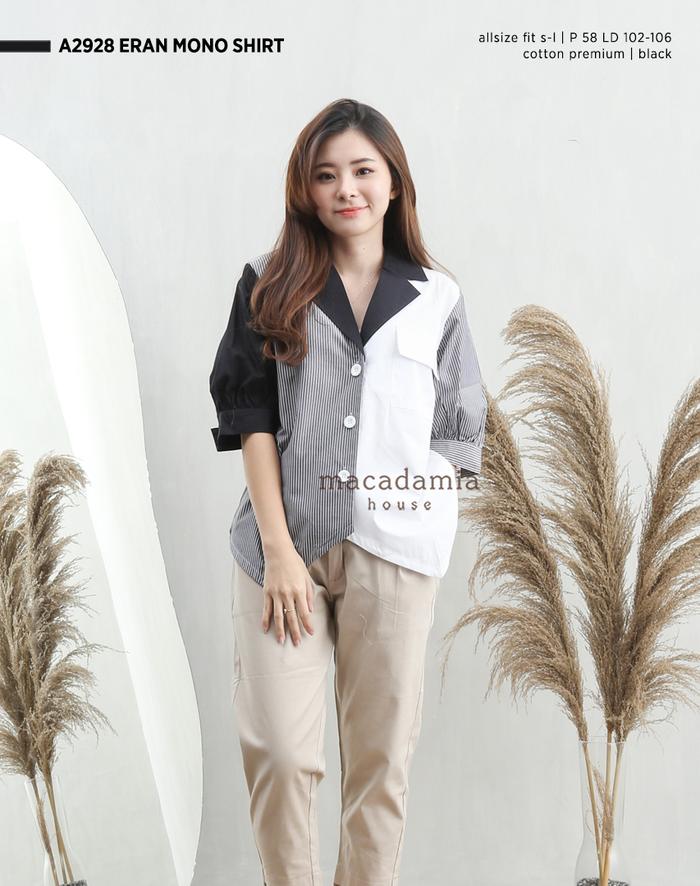 Gambar A2928 ERAN MONO SHIRT - MACADAMIA HOUSE FASHION WANITA - black dari macadamiahouse undefined Tokopedia