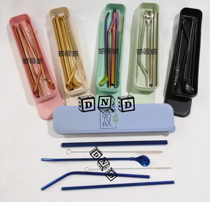 Gambar Sedotan Set Stainless Peralatan Makan dan Minum Straw Set Sikat Sendok dari Danzel Corner undefined Tokopedia