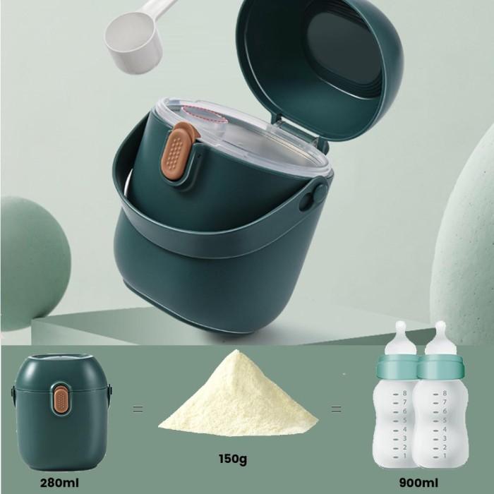 Gambar Milk Container Tempat Susu Bubuk BPA FREE Kontainer Susu Kedap Premium - biru muda dari Zen Baby undefined Tokopedia