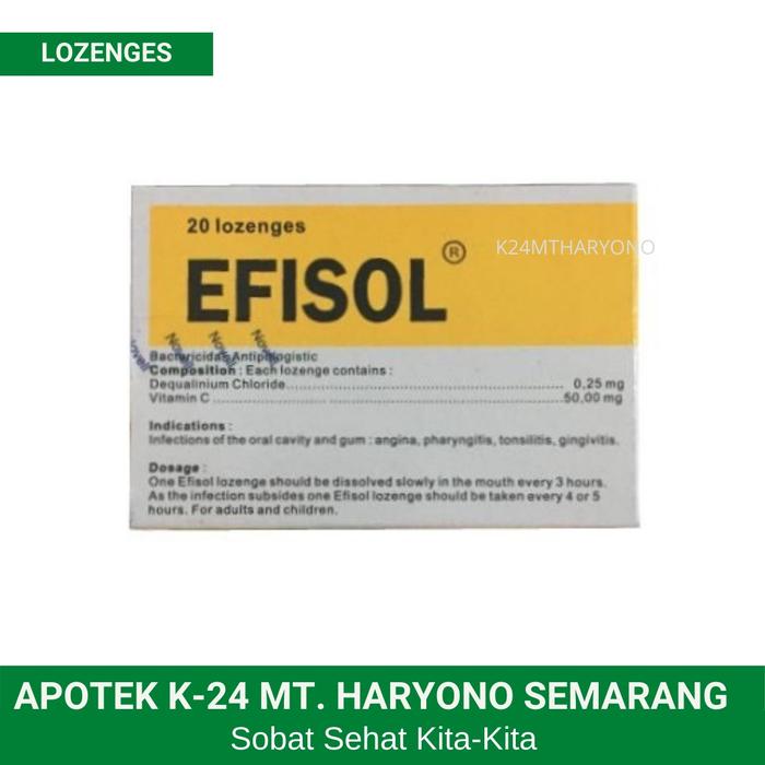 Gambar Efisol C Tablet Hisap 10 Tablet - Obat Radang Tenggorokan dan Sariawan dari Apotek K24 MT Haryono Semarang undefined Tokopedia