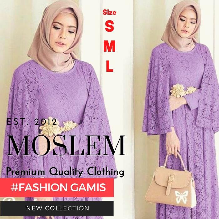 Gambar Gamis Pesta Fashion Wanita Cape Size S M L Ld 85 s/d 96 ihregina ihv - Ungu, S dari Butik Berkah Online Shop undefined Tokopedia