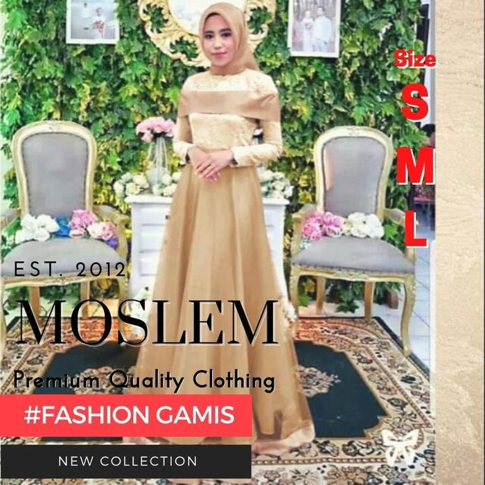 Gambar Gamis Pesta Fashion Kondangan Wanita S M L Ld 85 90 98 ihazalea ihv - Mocca, S dari Butik Berkah Online Shop undefined Tokopedia