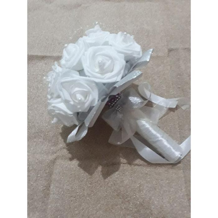 Gambar Buket Bunga Pengantin - Putih dari Fitri Acessories undefined Tokopedia
