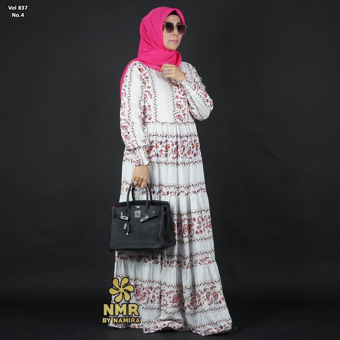 Gambar Vol 837 -4 Gamis Rayon Viscose Nmrbynamira - l dari nmrbynamira undefined Tokopedia