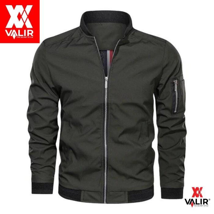Gambar Jaket Pria Branded keren bomber Terbaru - Original VALIR GROOVE - Hijau, L dari Valir Official undefined Tokopedia