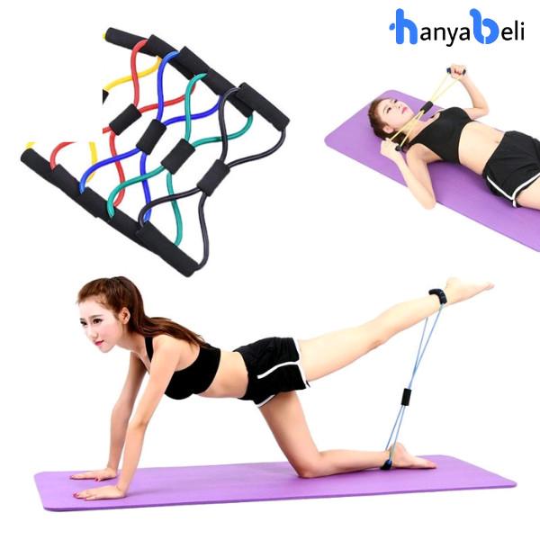 Gambar HanyaBeli Tali Yoga Senam Gym Elastis Tali Stretching Fitness Rope - Merah Muda dari HanyaBeli Mall undefined Tokopedia